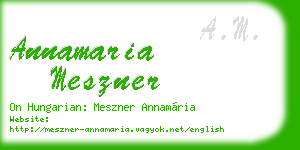 annamaria meszner business card